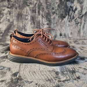 Cole Haan GrandEvølution Shortwing Oxfords in British Tan Leather 9.5M